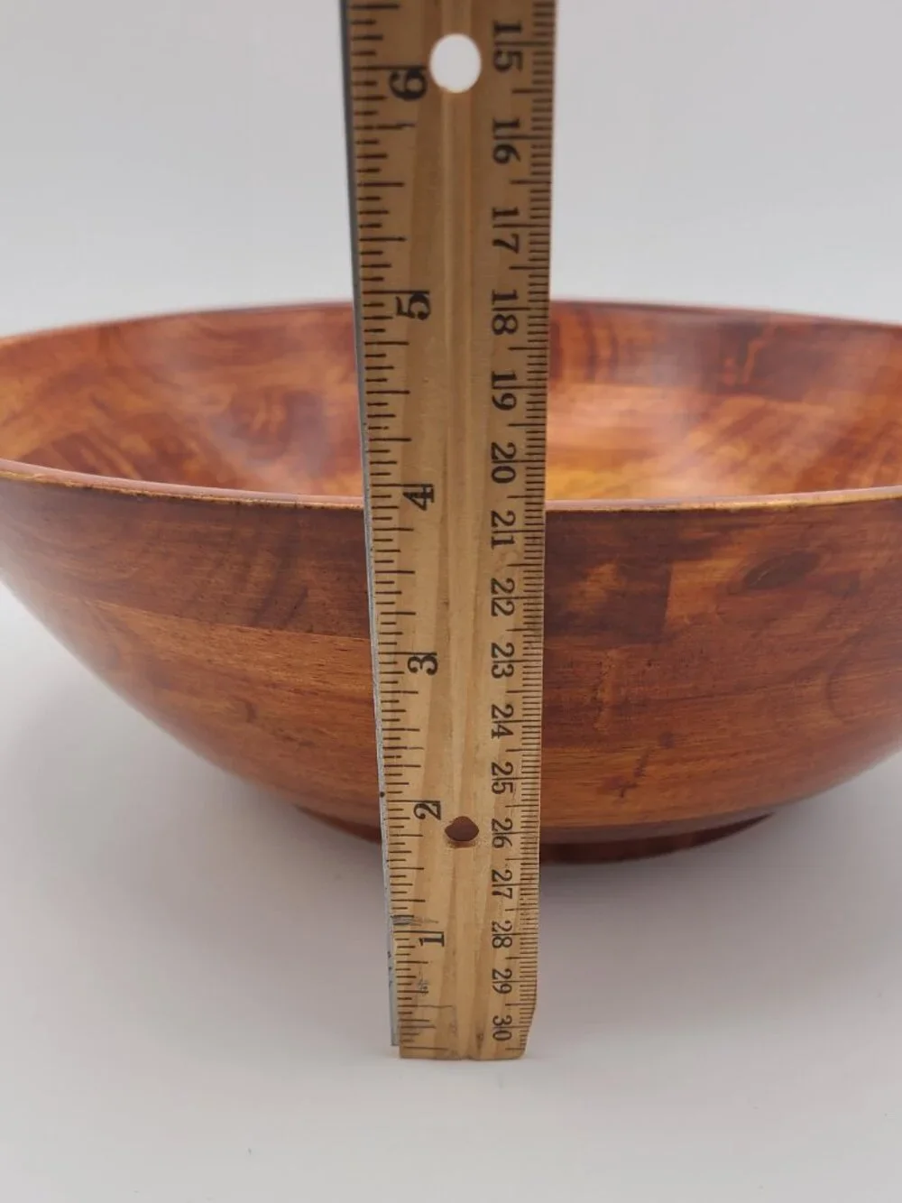 Vintage Hardwood Salad Bowls Set of 5, One 12” And Four 7” Vietnam